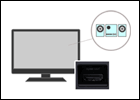 HDMI端子有り・スピーカー内蔵タイプの液晶モニタのイラスト